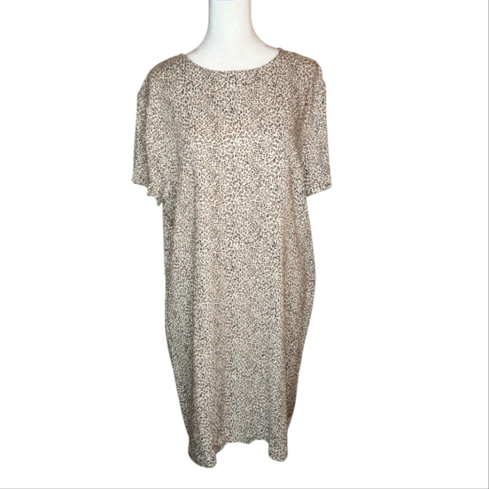 Jenni Kayne Leopard Print Dress - Tan and Cream